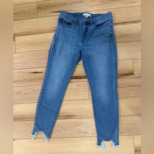 Lucky Brand Distressed Blue Ankle Skinny Jeans